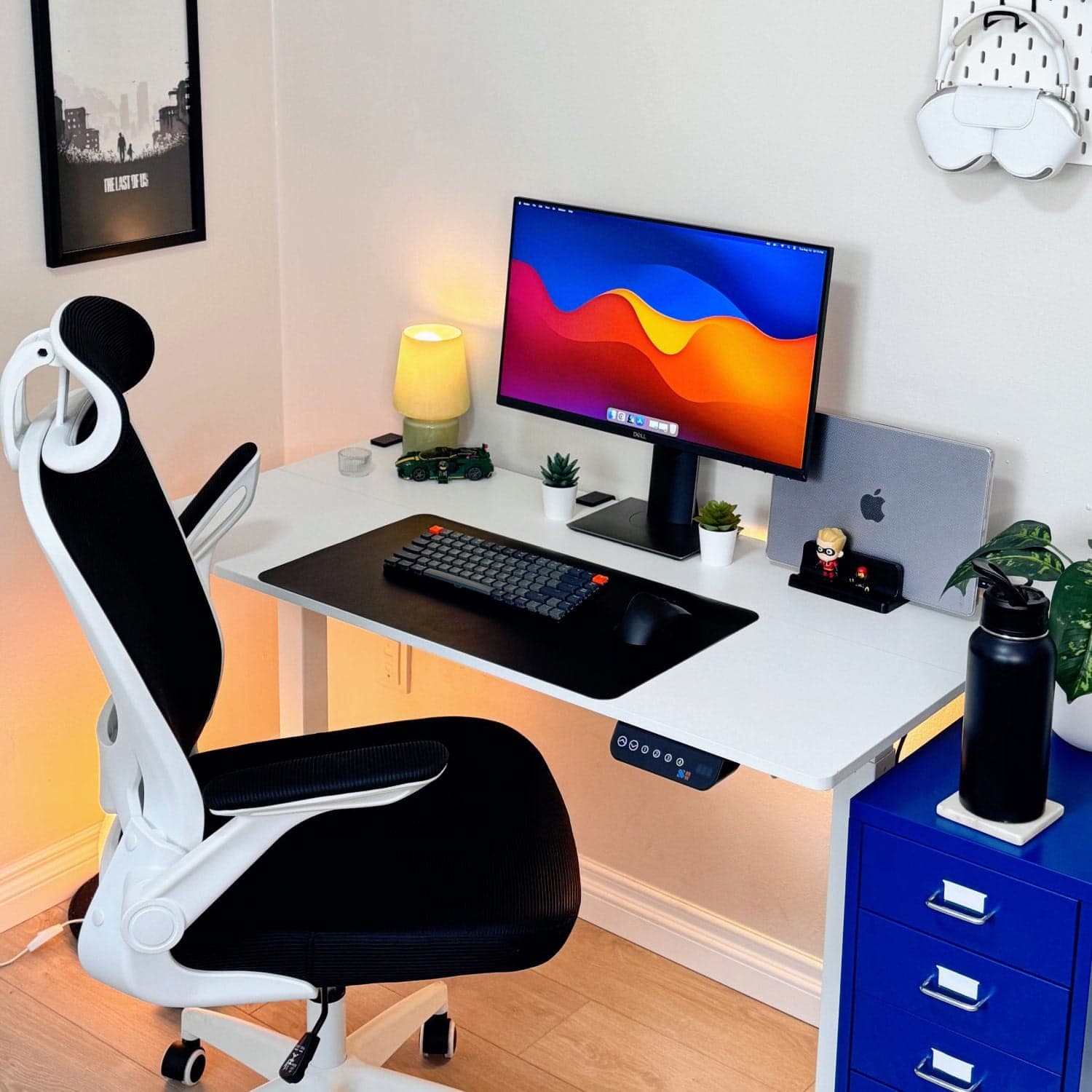 Clean and Vibrant Desk Setup in Ontario, Canada